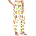 thumbnail image 2 of FORMRS Women's Pajama Pants with Pockets Soft Comfy Loungewear Sleep Bottom, Sizes S-2XL, White Vegetables Pattern, 2 of 8