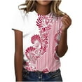 thumbnail image 5 of JTZGDY Boho Floral Tops for Women Loose Fit Casual Summer Short Sleeve Vintage Printed Crewneck Basic Workout Tees Shirt Trendy Oversized Pullover Tops Multicolor#03 XXXL, 5 of 6