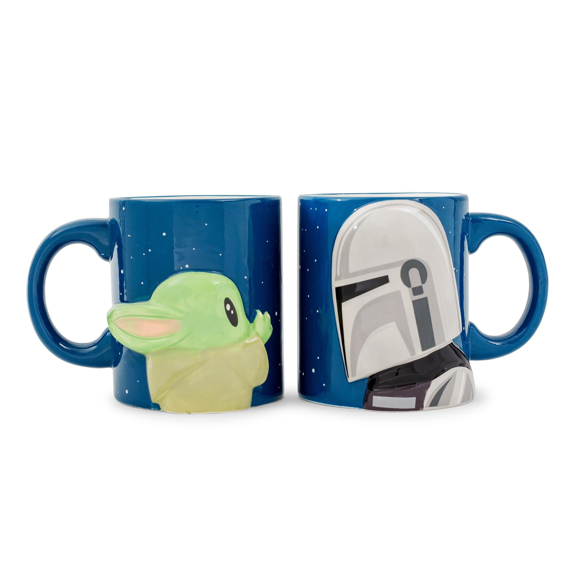 Star Wars The Mandalorian Child Grogu Jumbo Ceramic Mug - 25 Oz Oversized Curved Mug | Dishwasher & Microwave Safe