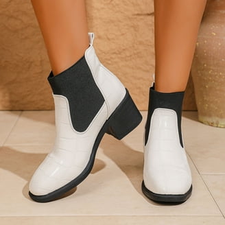 Aueoeo Ankle Boots for Women Low Heel, Women's Ankle Boots Slip On