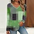 thumbnail image 2 of T Shirts For Women Casual Long Sleeve V Neck Shirts Lightweight Swea Fashion Tunic Tops Tshirts, 2 of 5