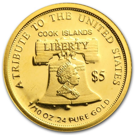 Cook Islands Gold $5 9/11 Attacks Proof (Random Year)