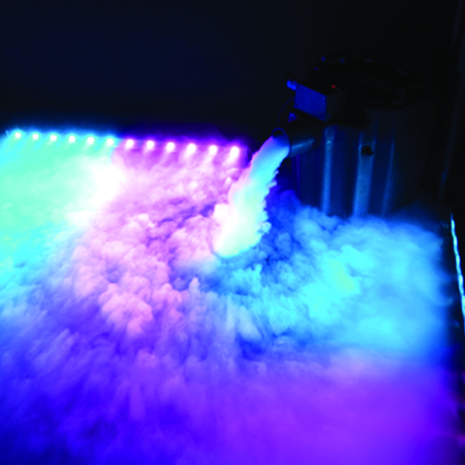 Chauvet DJ Nimbus Dry Ice Fog Machine with American DJ Eco UV Bar Plus IR Black Lights Package