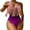 Purple Womens Bikini Sets Clearance, variant on BSDJILFG Women's Bikini Swimsuits ,One-Piece High Waisted Bikini Spaghetti Strap Tassel Bodysuits for Women Summer Bathing Suits