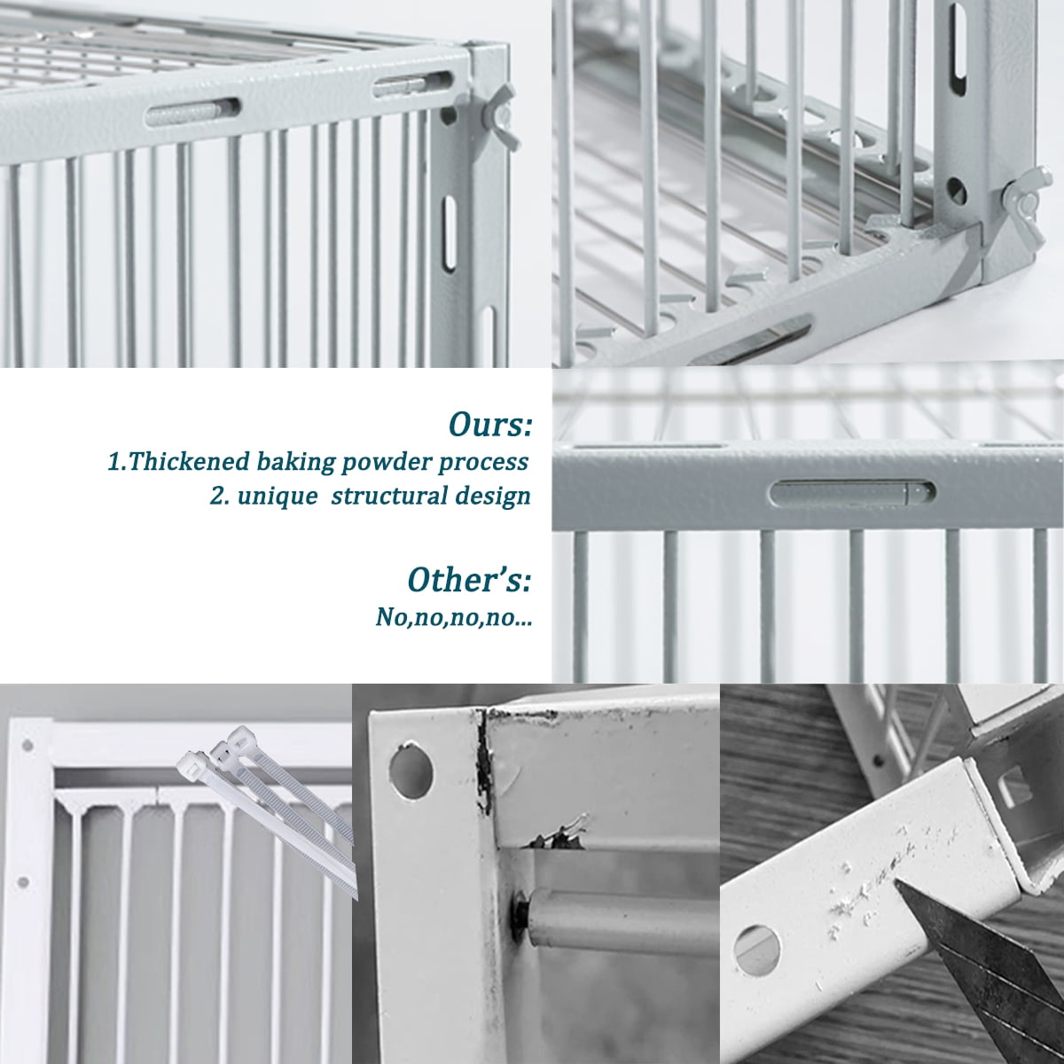 Sorencut Pigeon Trap with Escape-Proof Design, Bird Trap Cage with One-Way Entry Portable Unharmful, Iron with Anti-Rust Paint, Off White