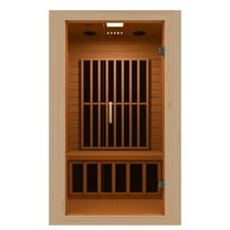 Viti 2- Person Indoor Hemlock Wooden Carbon FAR Infrared Home Sauna Room with LED Touch Control Panel and Heater