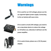 2 Channel Car Stereo Amplifier - 400W Dual Channel High Power Audio Sound Auto Small Speaker Amp with LED Light and Remote Control, Support SD/USB/MP3/FM/Radio