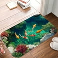 thumbnail image 5 of 1pc Koi Fish in a Pond Absorbent Non-Slip Bathroom Thickened Flannel Rug Decor,Soft,Quick Drying,Suitable For Indoor/outdoor Use,Bathrooms,Bedrooms,Kitchens,Terrace,Laundry Rooms,16"x24", 5 of 9