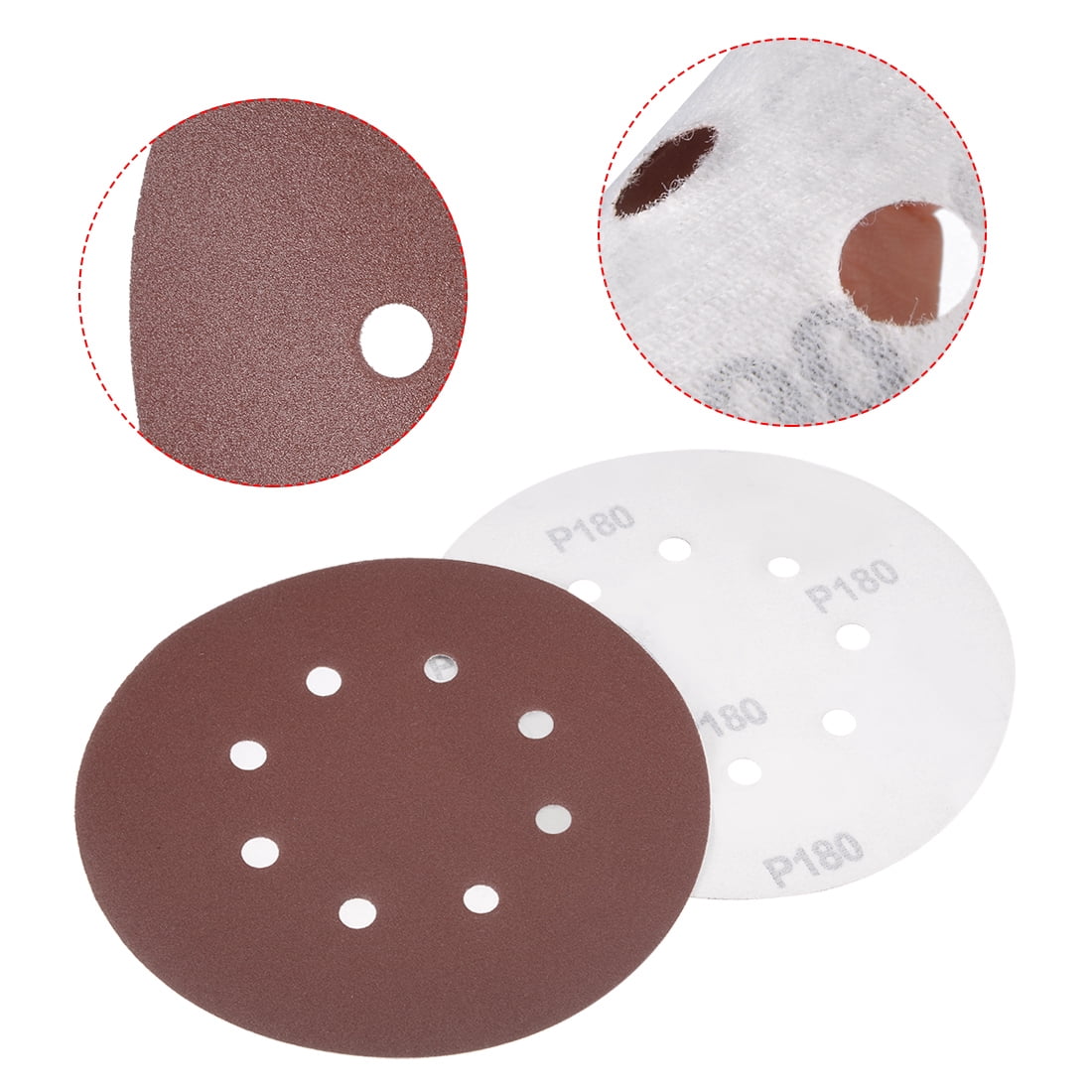 Unique Bargains Hook and Loop Sanding Disc for Efficient Sanding Tasks 180 Grit 10Pcs