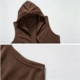 thumbnail image 4 of Chiccall Mens Cotton Hoodie Plus Size Sleeveless Full Zip Breathable Tops Summer Workout Athletic Casual Comfy Shirts with Pocket, 4 of 6