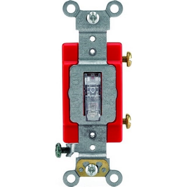Interruptor de palanca Leviton R57-01221-0LC 1P 20A Transparente