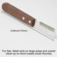 thumbnail image 3 of Professional Skinning Knife for Dogs, Skinning Knife Tool for Dogs Hand Skinning Knife for Border Terriers Pet Grooming Tool Ergonomic Wooden Handle (, 3 of 5