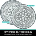 thumbnail image 2 of SHIQI-8Ft Round Outdoor Rug for Patios Clearance Reversible Mat Plastic Straw Patio Rugs Lightweight RV Camping Mat Circle Outside Area Rug Carpet for Balcony Deck Backyard Trailer Picnic BBQ,Grey, 2 of 4