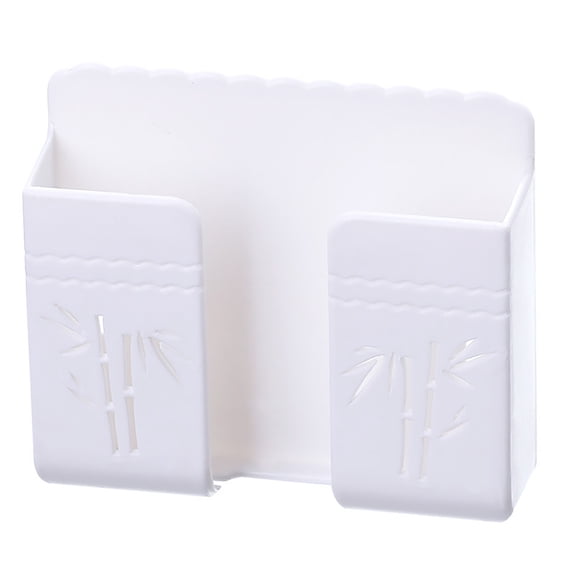 UDIYO Phone Storage Box Self Adhesive Multifunction Punch-free Wall-mounted Remote Controller Holder for Bed Room