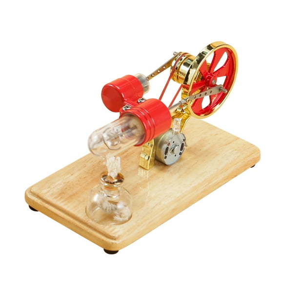 Mini Hot Air Stirling Engine Motor Model Colorful LED Electricity Power Generator Educational Science Kit for Kids Children