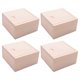 thumbnail image 1 of 4X Caja de almacenamiento pequeña de madera lisa para joyas, pequeños dispositivos, regalo, color madera, 1 of 8