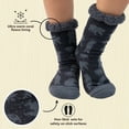 thumbnail image 4 of LazyOne Plush Nonskid Socks, Fuzzy Socks with Cute Designs for Women, Sherpa Fleece-Lined Socks (Get Lost), 4 of 5