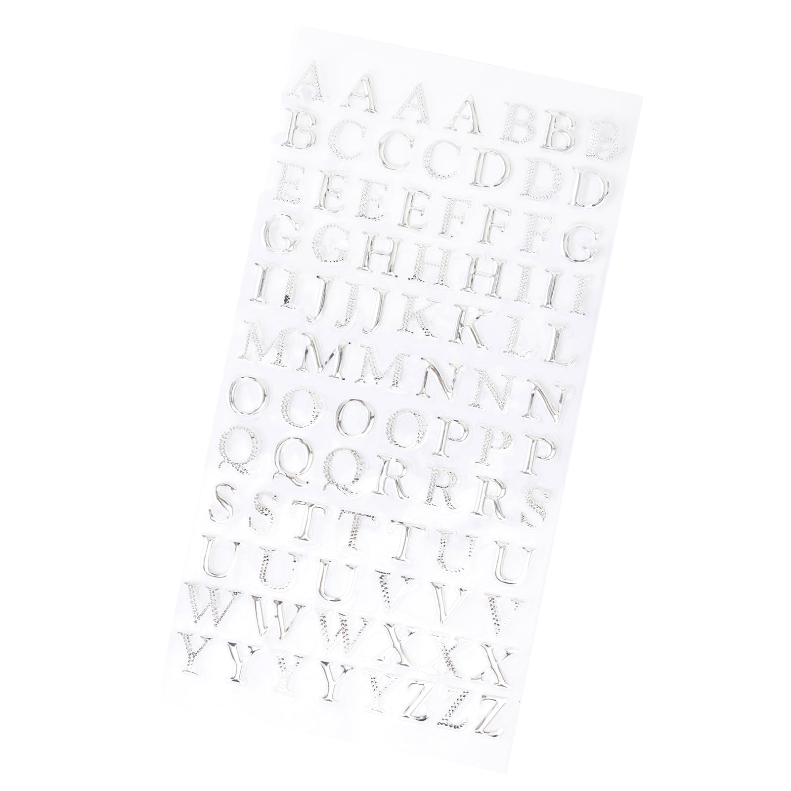 Sticko Silver Foil Alphabet Stickers, 86 Piece