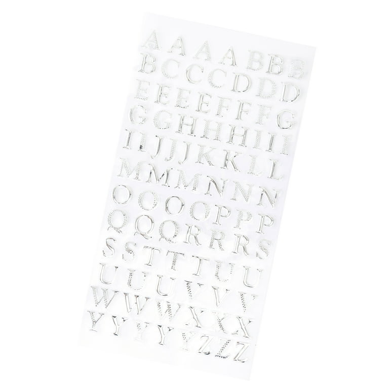 Sticko Alphabet Stickers-Silver Foil Marker Small, 1 count - Fred