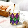 thumbnail image 3 of Disketp Mardi Gras4 Large Coffee Mug with Handle Tea Cup Novelty Coffee Cup for Men Women Office Work, 3 of 6