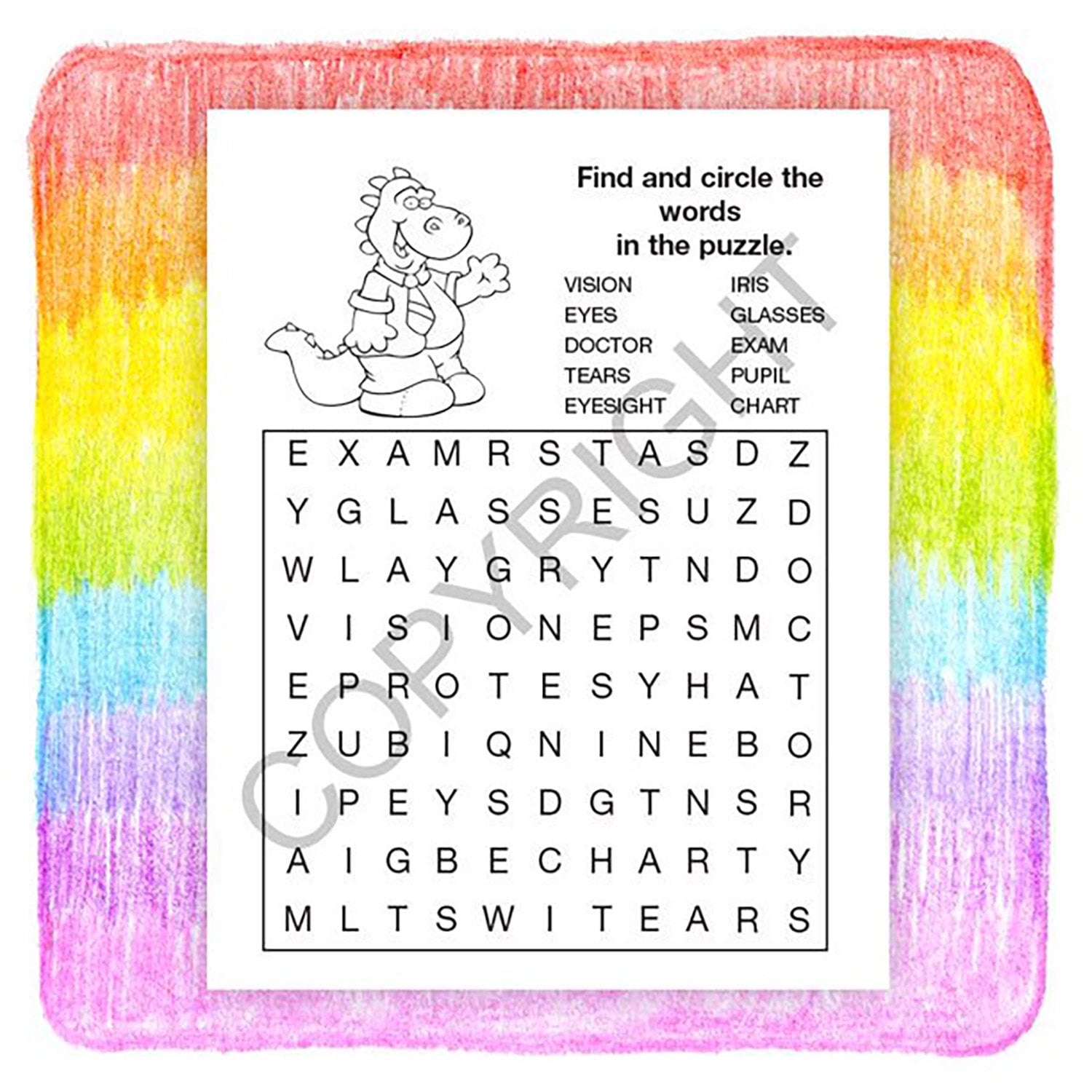 ZoCo 25-Pack Learn About Eye Care 16-Page Coloring & Activity Book Set