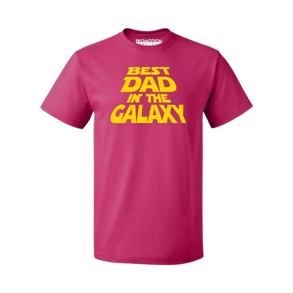 P&B Best Dad In The Galaxy Men's T-shirt, Cyber Pink, 3XL