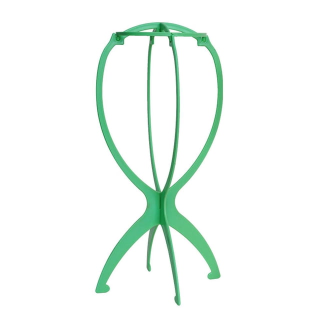 Pack Wig Head Stand, 14.2 Inch Collapsible Plastic Wig Holder for Drying, Styling and Display, Colorful Lightweight Wig Stand