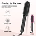 thumbnail image 3 of GEM Ionic Hair Straightener Brush with 4 Temperature Settings, LED Display, Dual Voltage, Black, 3 of 7