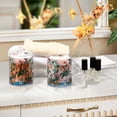 thumbnail image 4 of Yayeee 4 Pack Qtip Holder Bathroom Cotton Swab Canister with Lid Clear Dispenser Set, Vibrant Flowers, 4 of 6