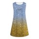 thumbnail image 4 of Vestido sin Mangas para las Mujeres Pullover con Botón de Impresión Espumante Vestido de Cuello Redondo, Vestido Lindo de Pascua de Poliéster para Fiesta, Diario Y Caso de Exposición, 4 of 8