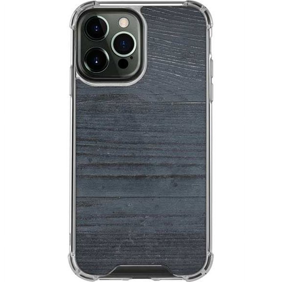 Skinit Wood Charcoal Wood iPhone 14 Pro Max Clear Case