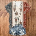thumbnail image 4 of Oversized 4Th of July Shirts Women Independence Day Print Patriotic Short Sleeve Casual Summer Tees, 4 of 7