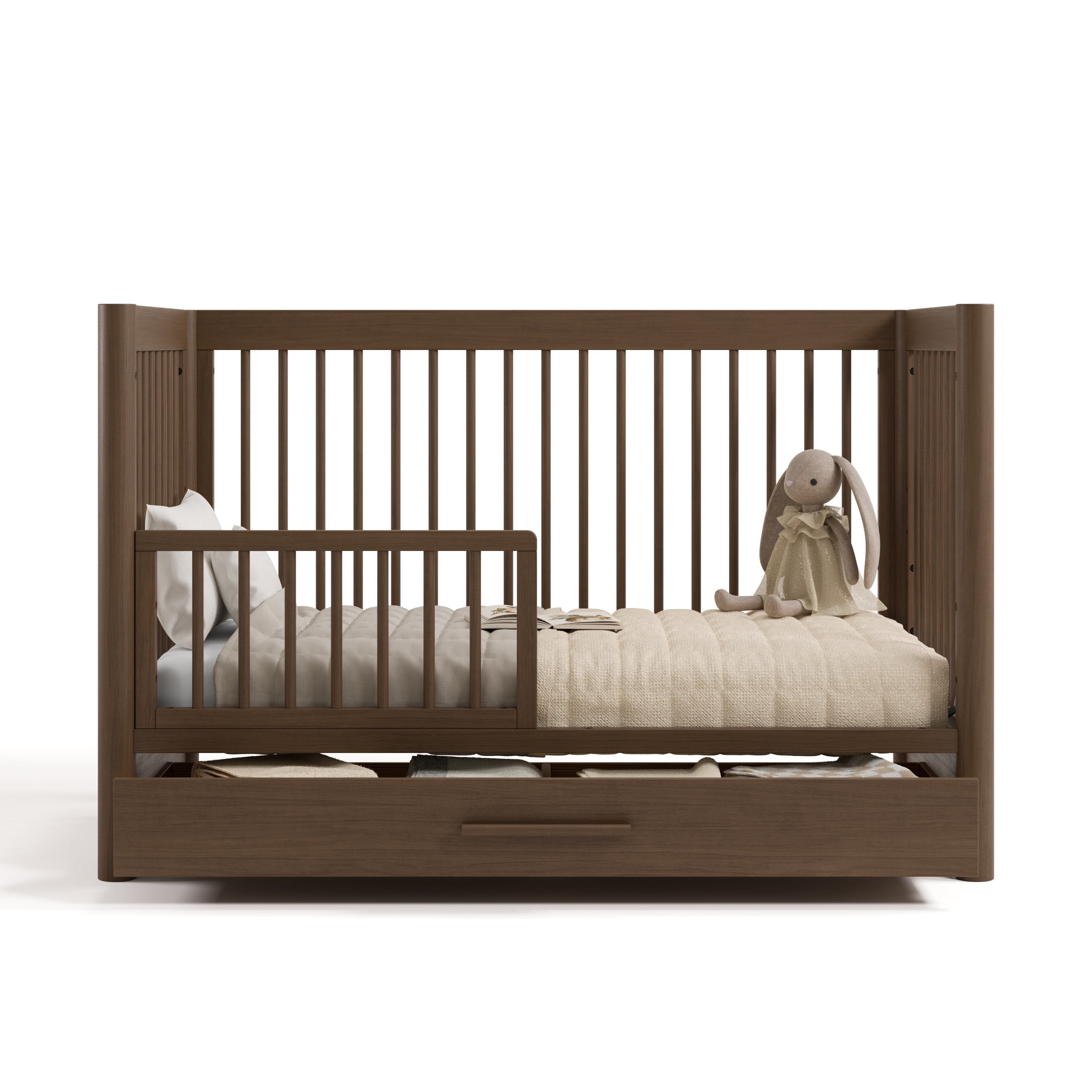 Art of Nursery by Storkcraft Malta 5-in-1 Convertible Crib with Drawer and Toddler Guardrail - Hazelnut