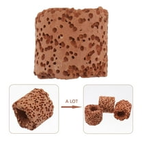 LOLIPPYY Set of 10 Ceramic Bottom Pots for Aquarium Plants, Ideal Water Plant Holders for Aquatic Landscapes