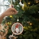 thumbnail image 4 of Adornos navideños, decoraciones navideñas, regalos navideños. Adorno de madera de medias esferas de colores para decorar el árbol de Navidad. Decoración navideña. Letrero colgante de madera., 4 of 5