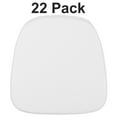 thumbnail image 2 of BizChair 22 Pack Soft Snow White Fabric Chiavari Chair Cushion, 2 of 4