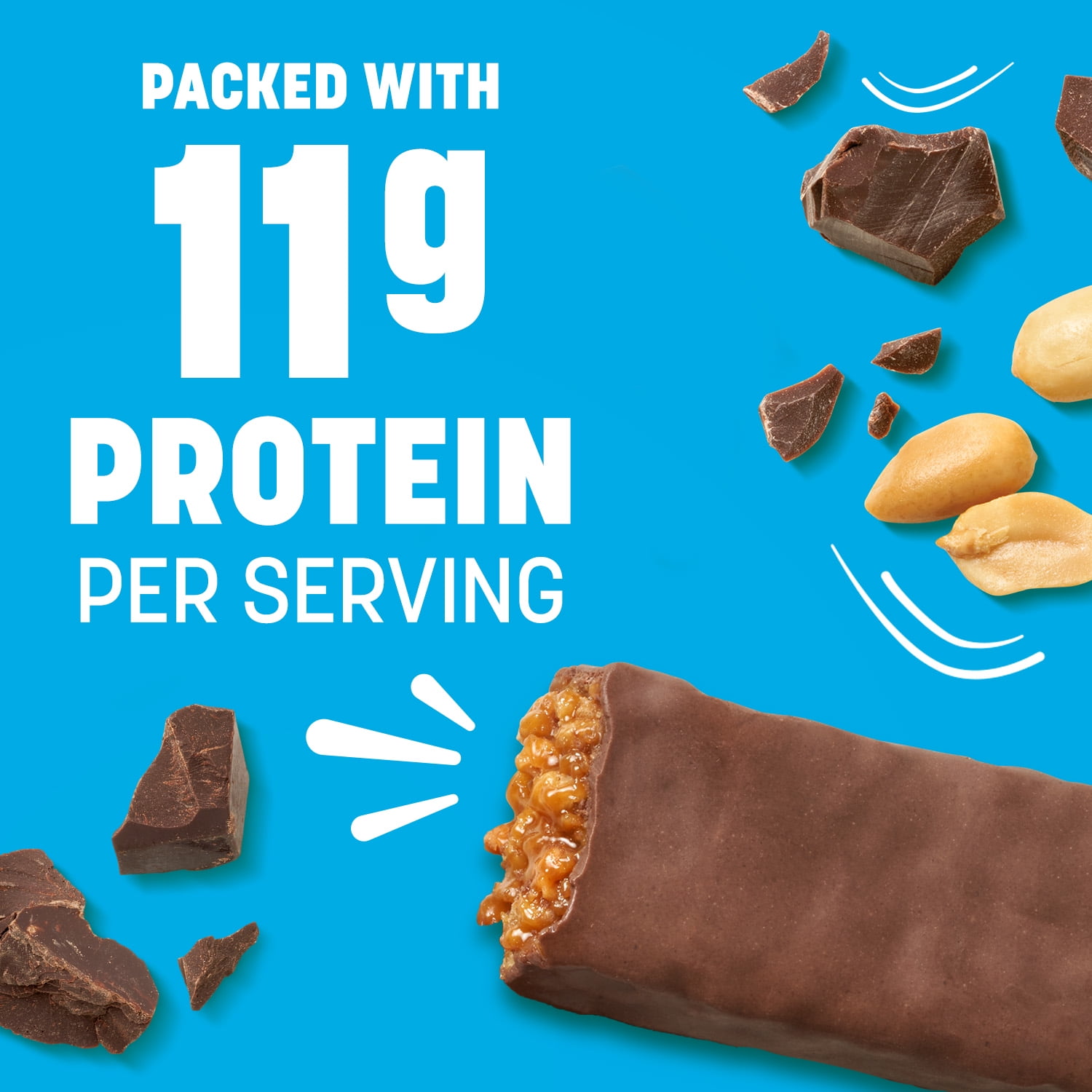 Nutrisystem Chocolate Peanut Butter Bar Pack for Weight Loss, 11g Protein, 15 Count