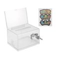 thumbnail image 2 of 1 Pack Acrylic Donation Box with Lock, Clear Ballot Box with Sign Holder, Suggestion Box for Fundrai, 2 of 5