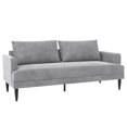 thumbnail image 1 of Novogratz Bailey Pillowback Sofa, Light Gray Velvet, 1 of 9