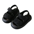 thumbnail image 4 of Gubotare Baby Sandals Baby Boys Girls Sandals Non Slip Soft Sole Outdoor Athletic Shoes Toddler First Walker Crib Summer Shoes Size 4.5 (Black,Toddler 4.5), 4 of 7