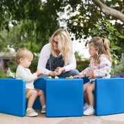 ECR4Kids Tri-Me 3-In-1 Multipurpose Outdoor Cube Chair, Children's Furniture, Blue