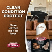 (2 pack) Weiman 3-In-1 Leather Cleaner & Conditioner for Furniture, Car Seats, Bags & Shoes, UVX Protection, 16oz