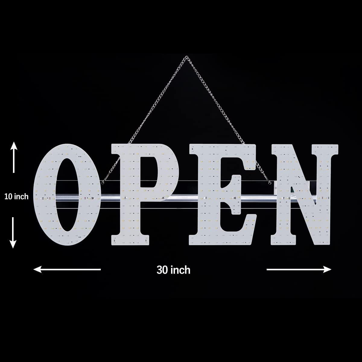 30"x10" LED Open Signs for Business, Ultra Bright Extra Jumbo LED Neon Large Open Sign with Hanging Installation,Open Sign for Stores Bar Hotel Retail Shops Window Salon Restaurant Office