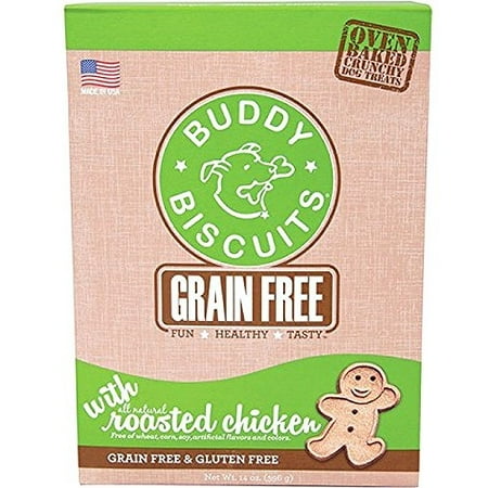 Cloud Star Grain Free Oven Baked Buddy Biscuits Dog Treats, Rotisserie Chicken, Multi-Colored