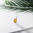 thumbnail image 3 of Gem Stone King 2.91 Ct Yellow Citrine White Diamond 925 Sterling Silver Pendant with Chain, 3 of 5