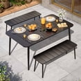 thumbnail image 2 of LAUSAINT HOME 3 Pieces Outdoor Patio Dining Set, Patio Furniture Set with 1 Oversized Table and 2 Benches, 2 of 8