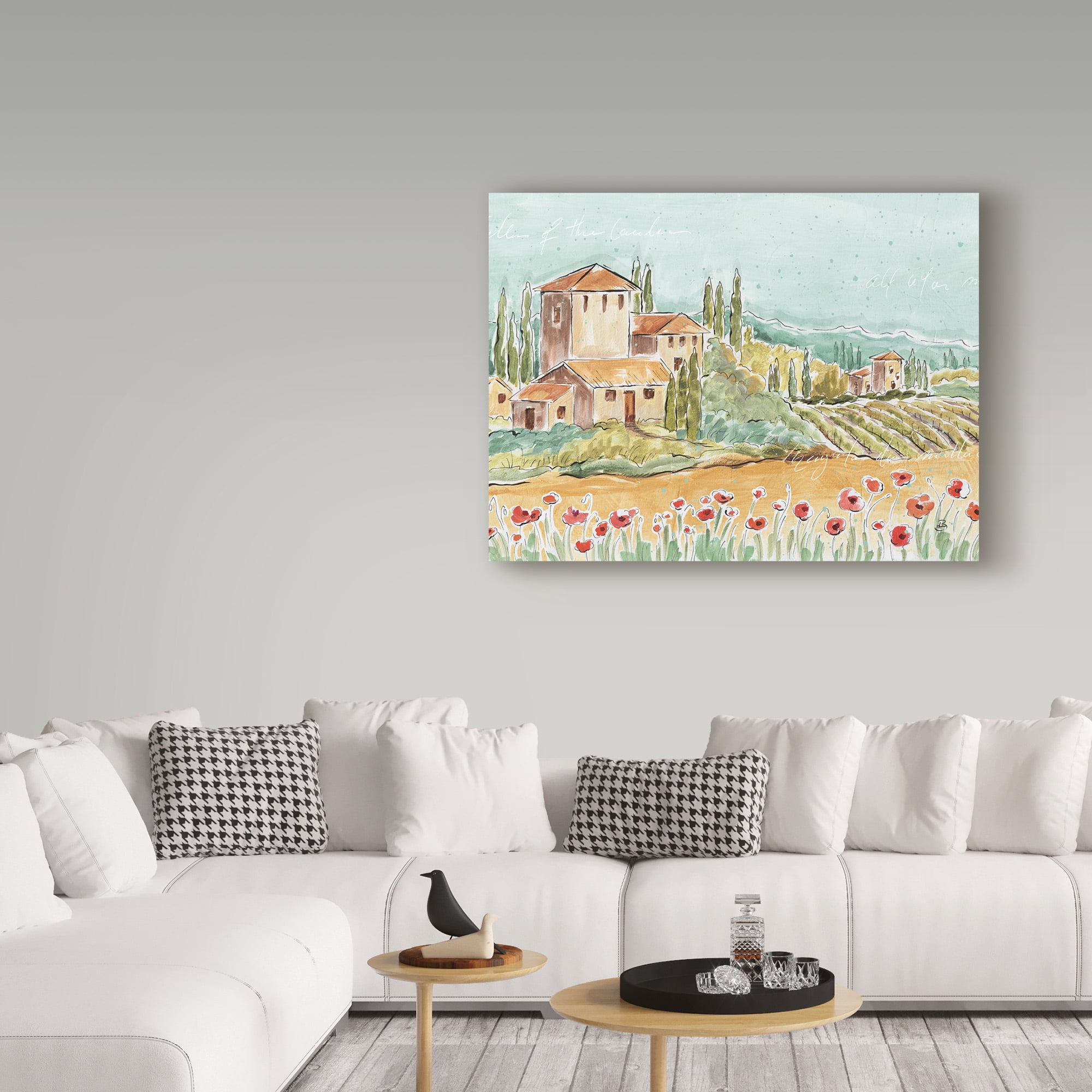 Trademark Fine Art 'Tuscan Breeze I No Grapes' Canvas Art by Daphne Brissonnet