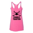 thumbnail image 2 of Wild Bobby, Family Tradition Buck Hunting, Hunting, Women Tri-Blend Racerback Tank Top, Vintage Pink, Small, 2 of 4