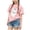 Pink, variant on ITSAME Cotton T-Shirt for Girls Cartoon Print Crewneck Short Sleeve Summer Loose Casual Tops White Size 7-8