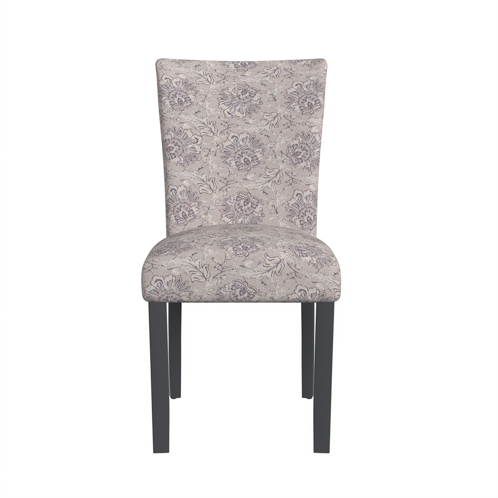 HomePop Classic Parsons Dining Chair, Set of 2, Linen Artistic Floral Print